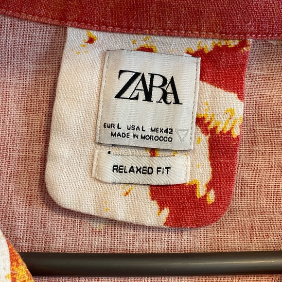 Zara Palm Tree Button-up T-shirt - Picture 3 of 5